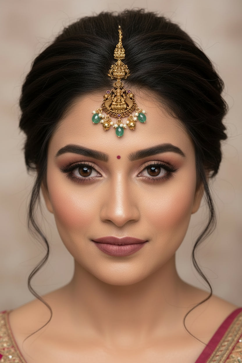 Pure Sterling Silver Maang ka tika for Formal Wear & Fidelity