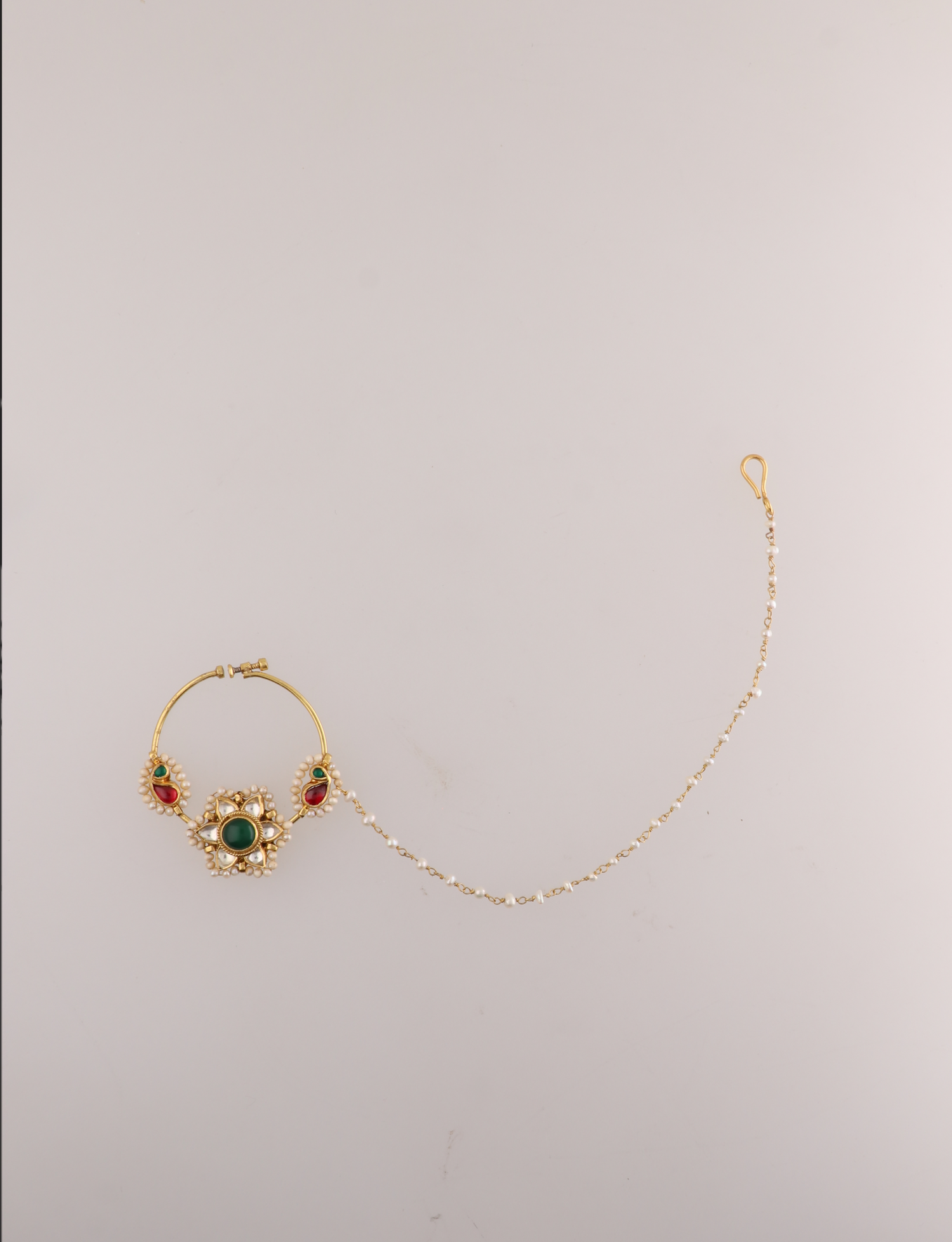 Pure Silver Nath for Bride | Artisan Hammered Finish Jewelry