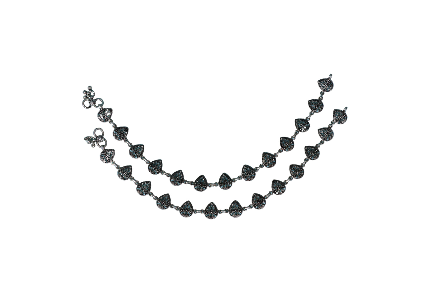 Handcrafted 925 Silver Anklets - Substance & Luminescence Finish