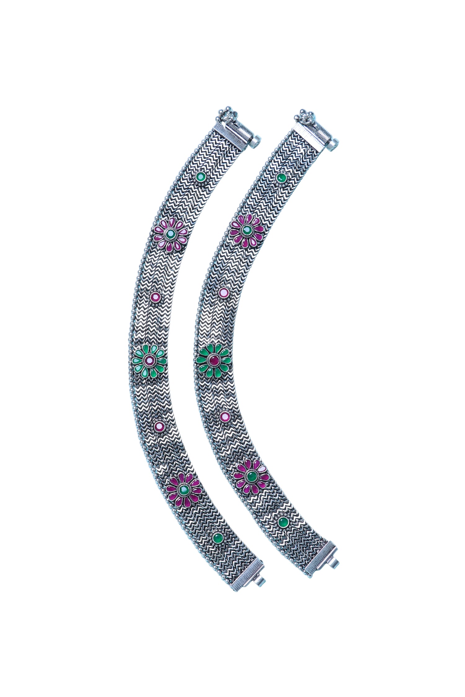 Handcrafted 925 Silver Anklets - Substance & Luminescence Finish