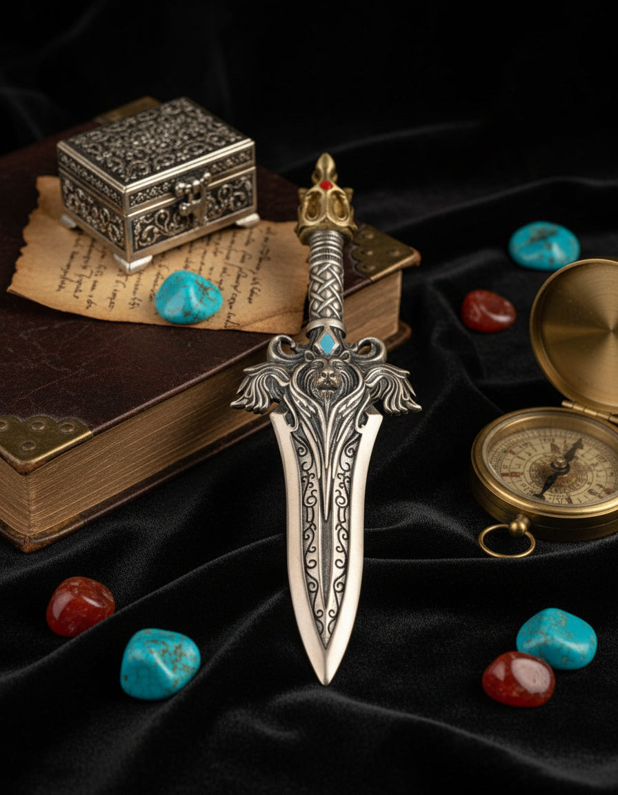 Pure 925 Silver Sword Charms | High-Quality 925 Certified Set