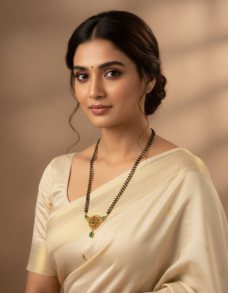 Certified 925 Silver Black Beads | High-Quality Traditional Adornment