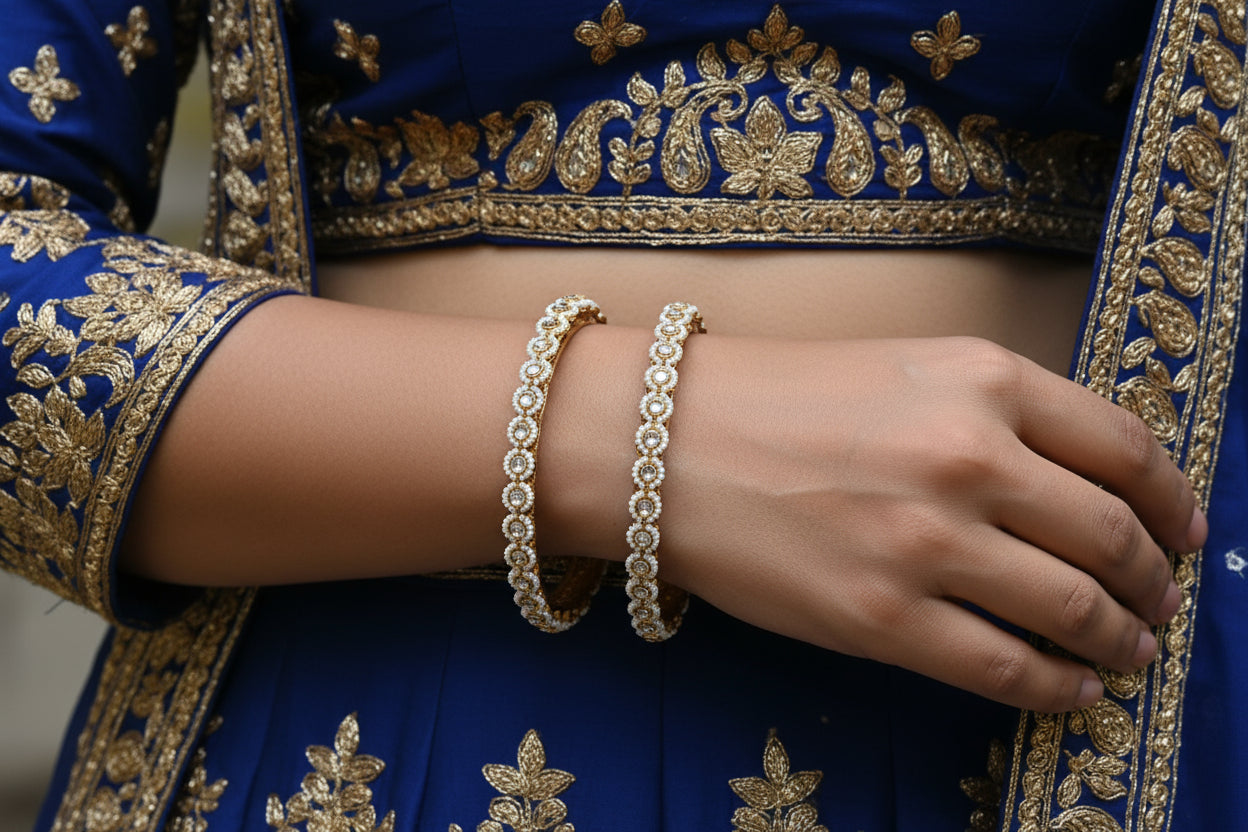 Handcrafted 925 Silver Bangle - Substance & Luminescence Finish