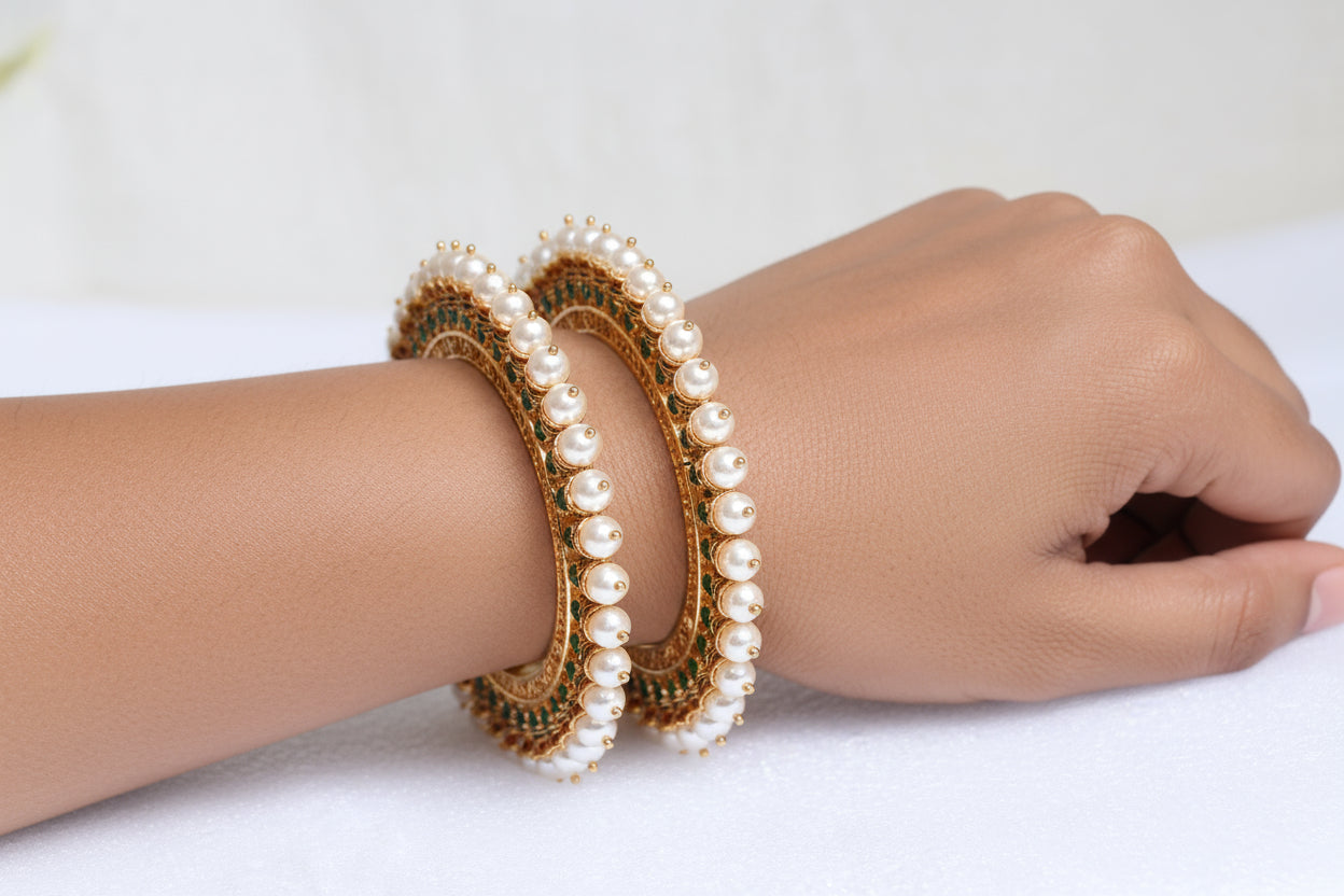 Handcrafted 925 Silver Bangles - Substance & Luminescence Finish