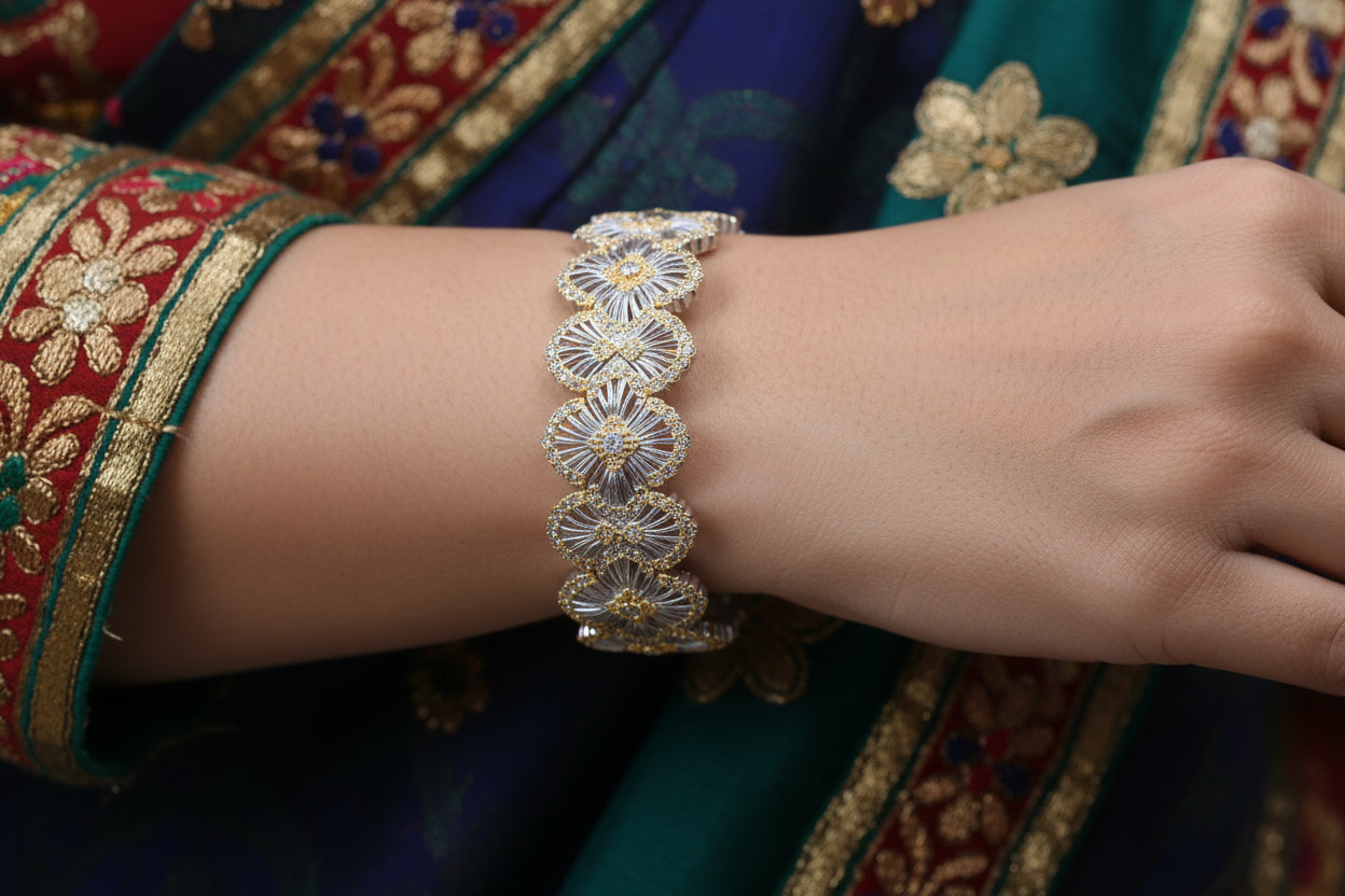 Pure 925 Silver Bracelet - Smooth Cuff Enduring Modern Design