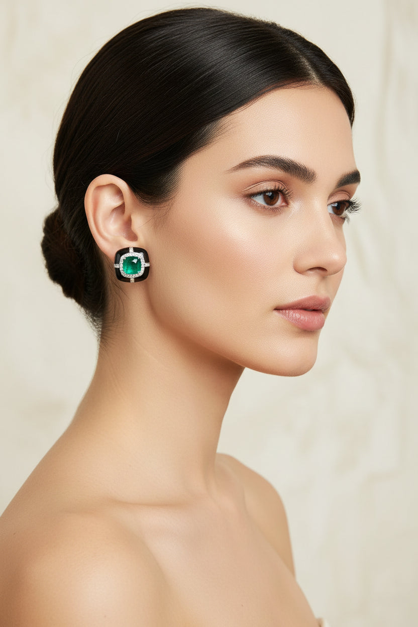 Luxurious 925 Silver Drop Earrings - Intricate Nakshi Heirloom Gift