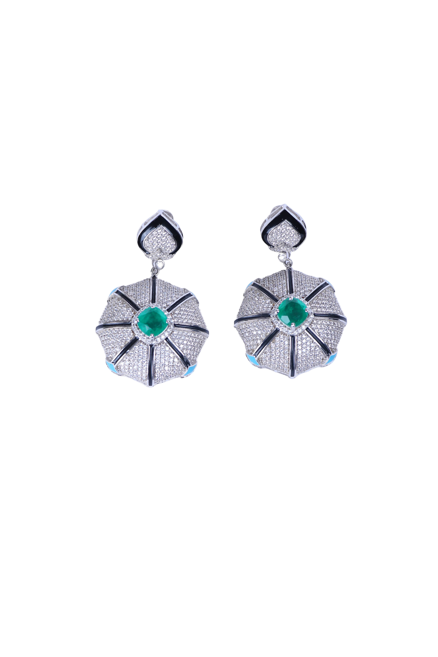 Heavy 925 Silver Temple Drop Earrings - Auspicious Jewelry