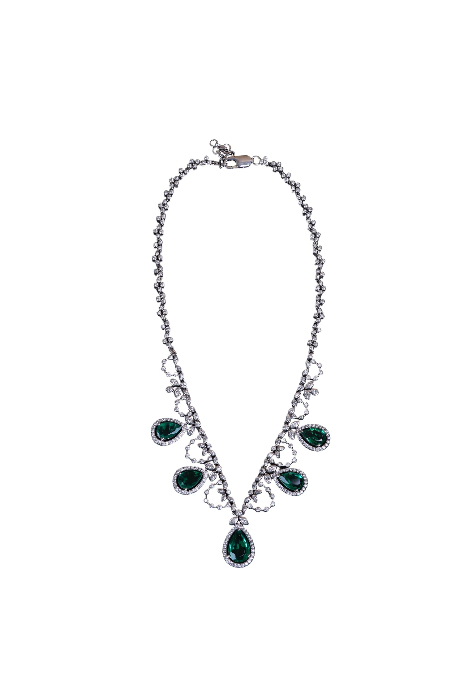 Elegant 925 Silver Necklace - Auspicious CZ Jewelry