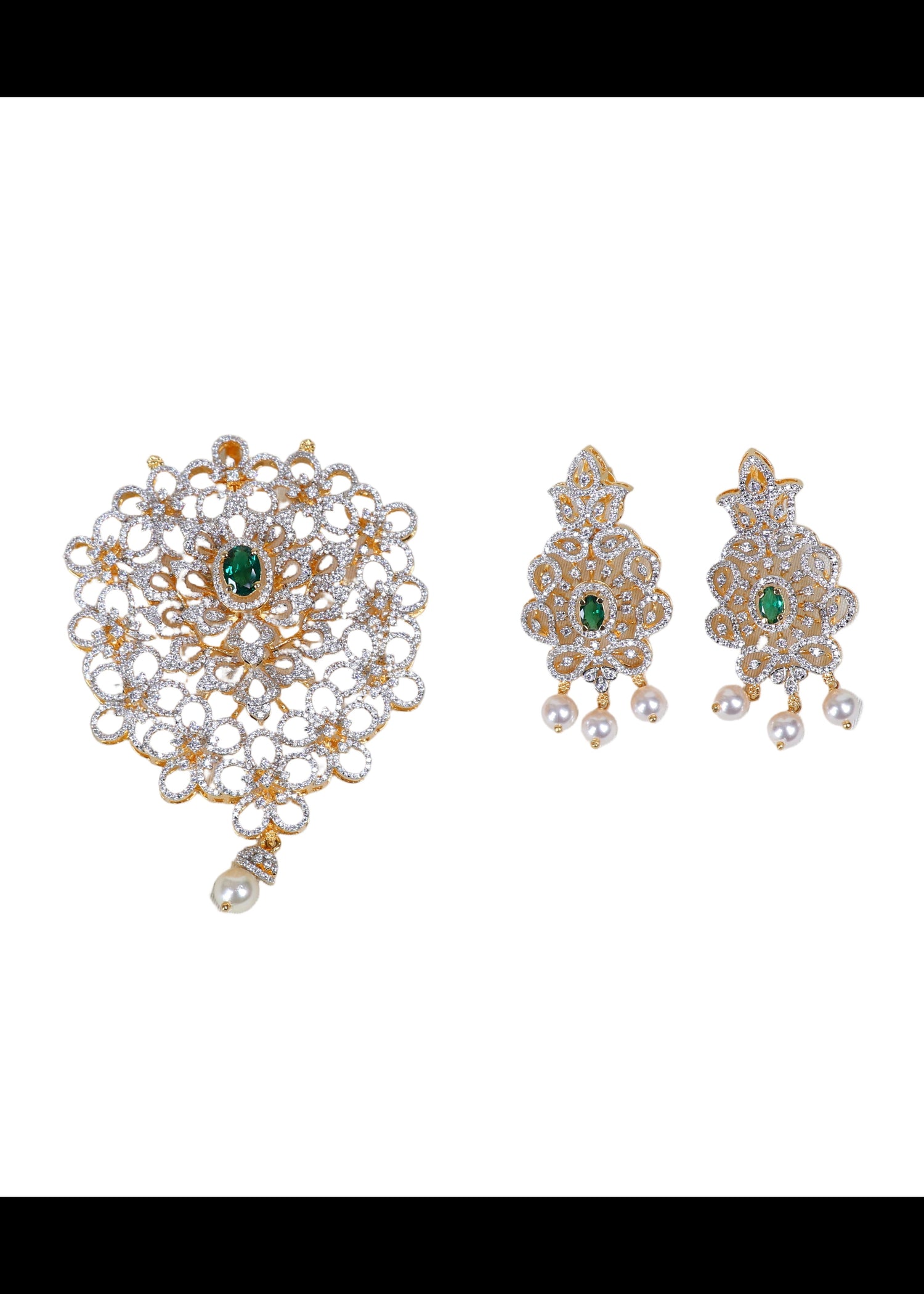 Pure 925 Silver Pendant Set - Traditional Design Enduring Festive Wear