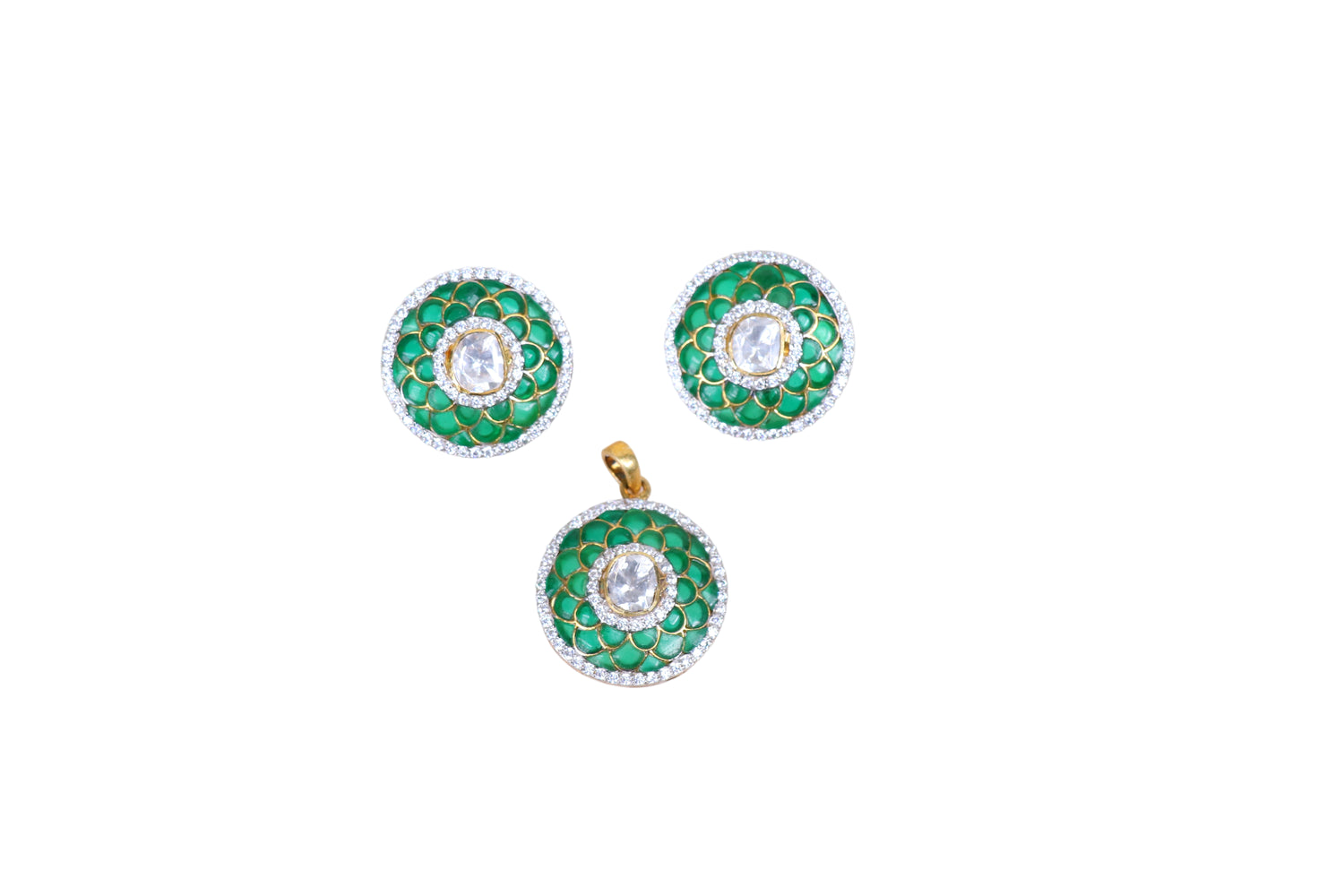 Pure 925 Silver Pendant Set - Traditional Design Enduring Festive Wear