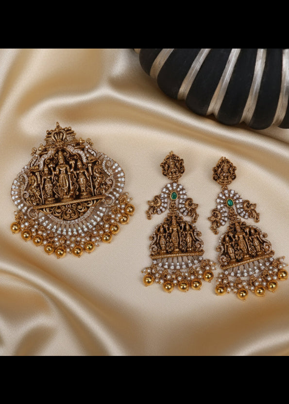 925 Silver Temple Jewelry Set - Auspicious Accessory