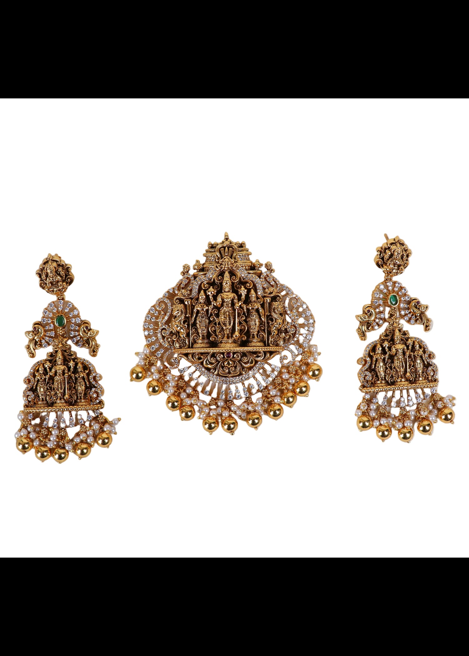 925 Silver Temple Jewelry Set - Auspicious Accessory