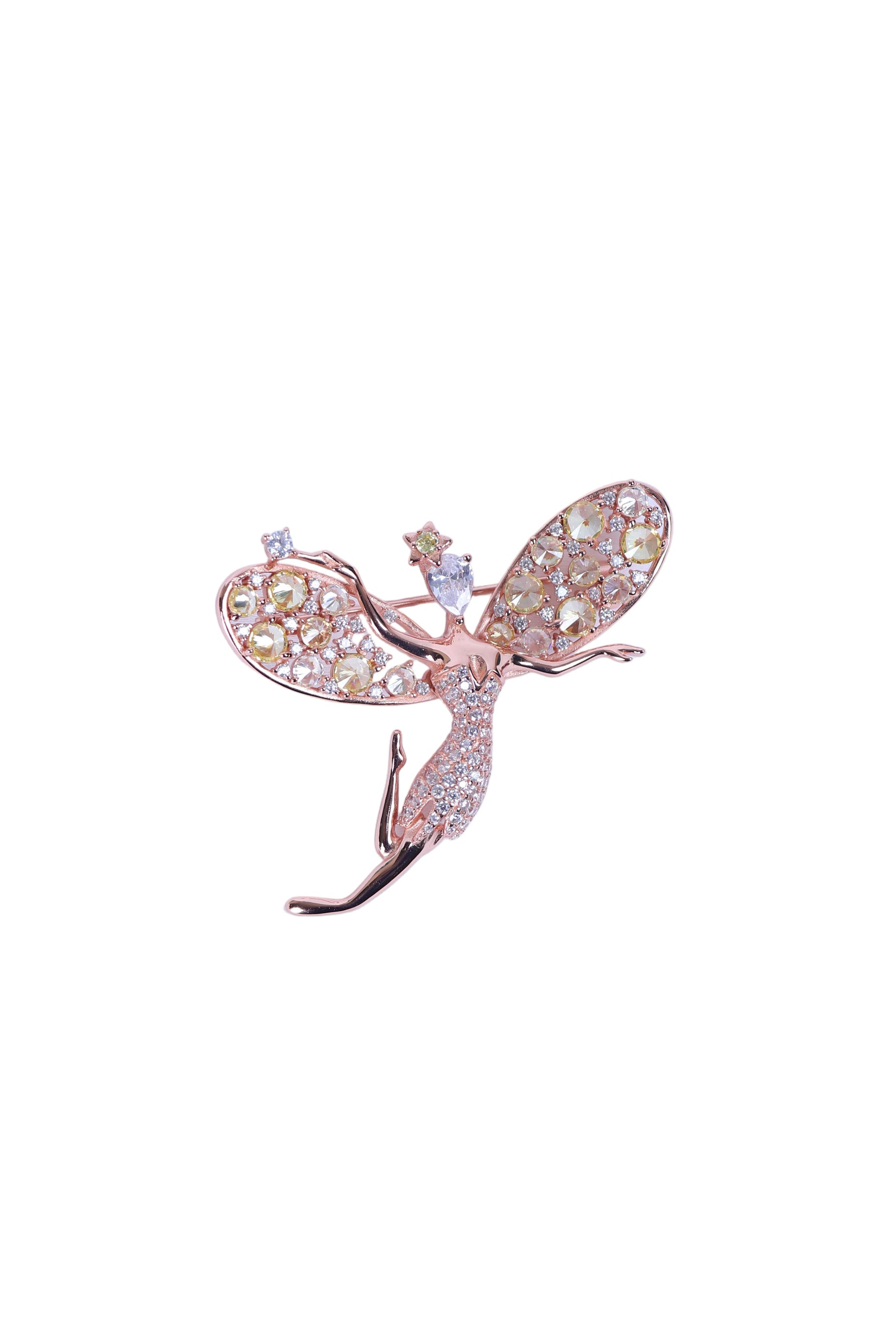 Buy designer silver brooch for men with bird motif and sparkling clear crystals for sherwani.