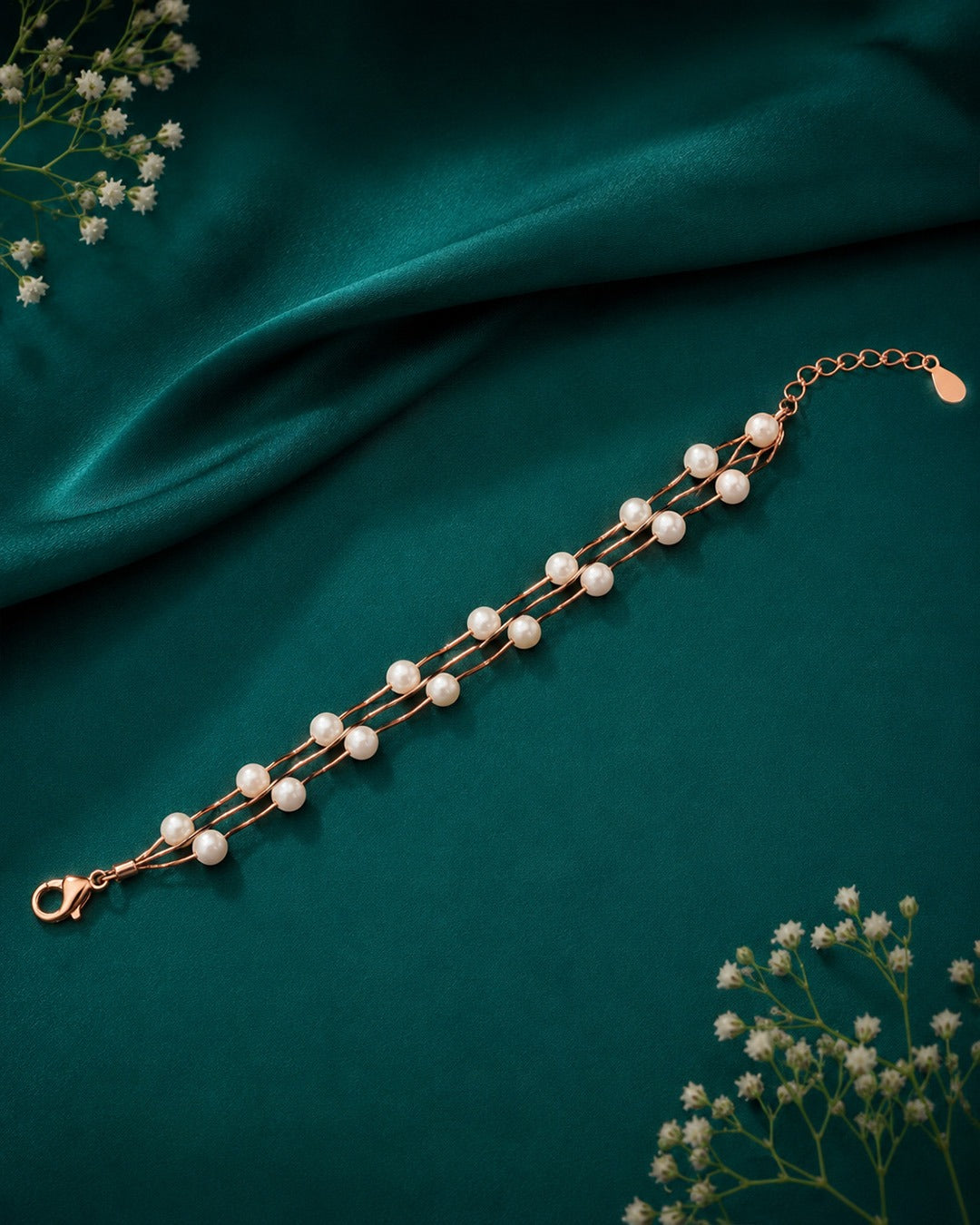 92.5 Pure Silver Pearl Bracelet for Women | Elegant Daily Wear Bracelet