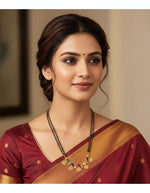 Women wearing pure silver black bead for women