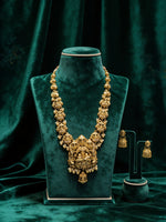 Temple silver necklace and earrings set